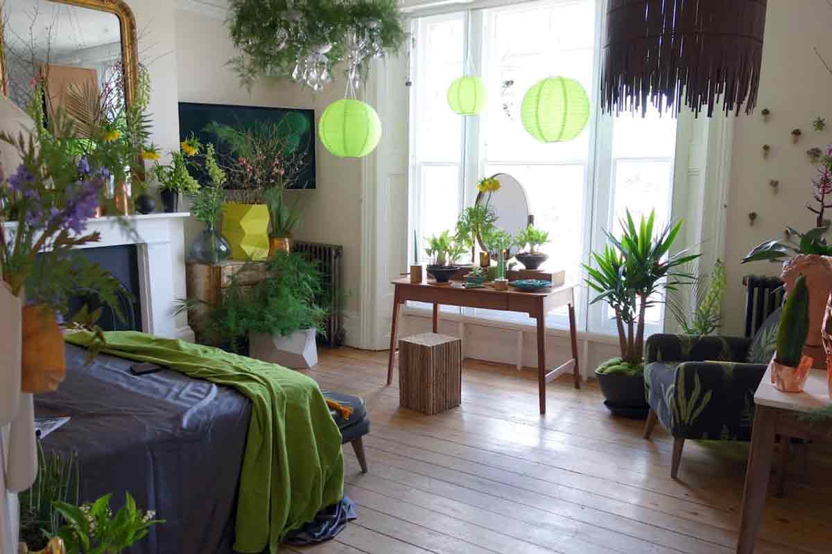растения в спальне